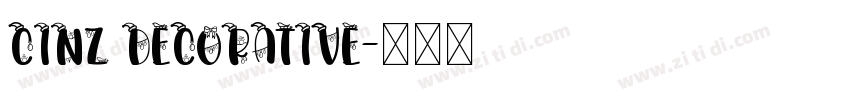 cinz decorative字体转换